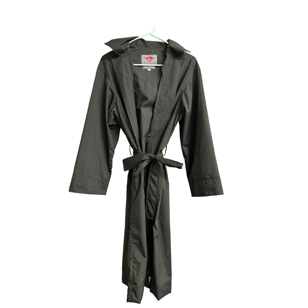 Bill Haire Trench Coat Womens S Eastern Airlines Olive Green Vtg 80s Windbreaker